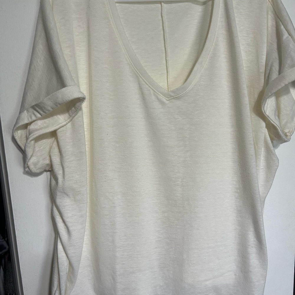 Falls Creek Cream Oversized Short Sleeve T-Shirt